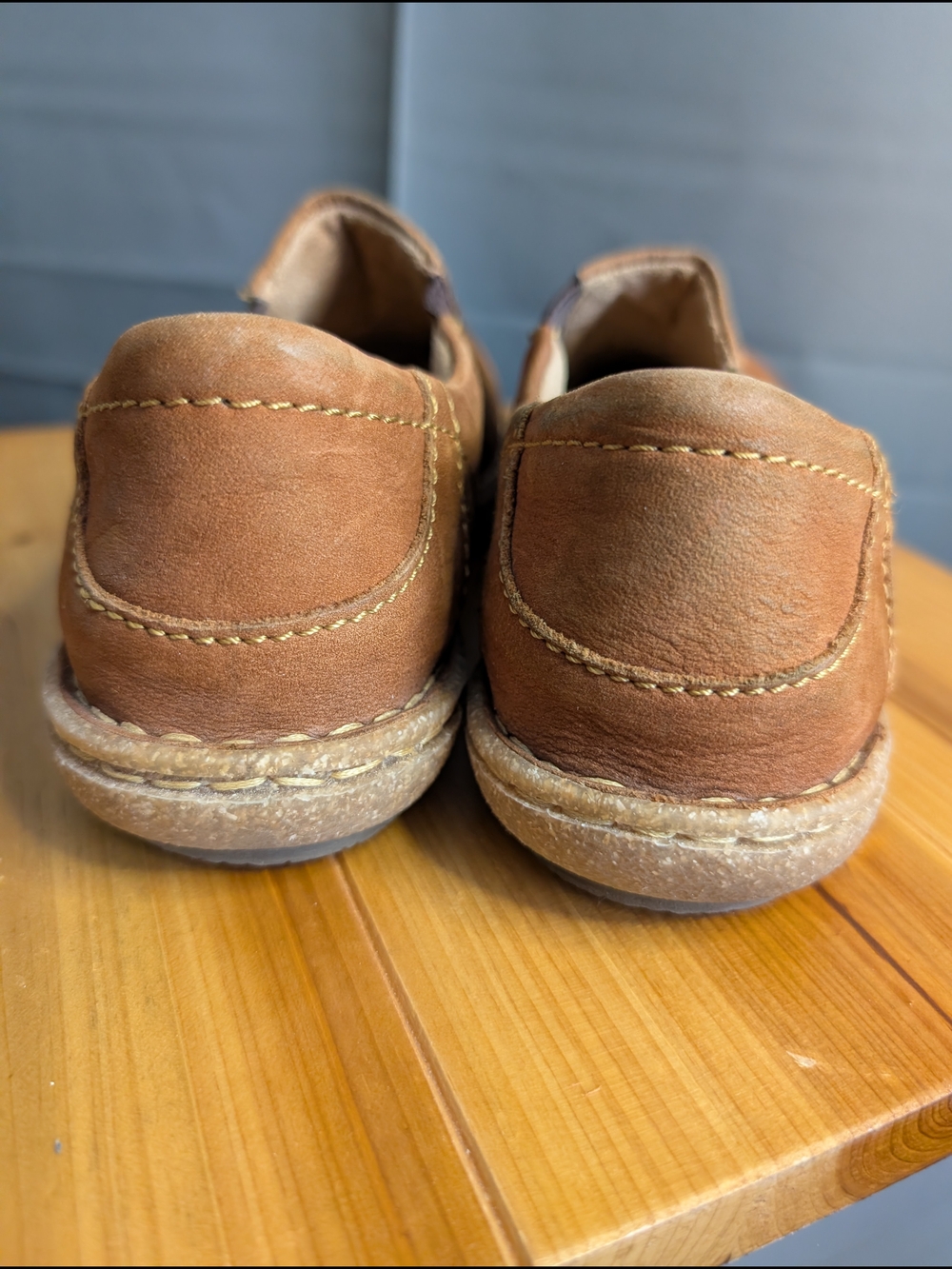 Born Nampa Brown Leather Slip On Loafers Wms Size EU 36.5 - Picture 3 of 8